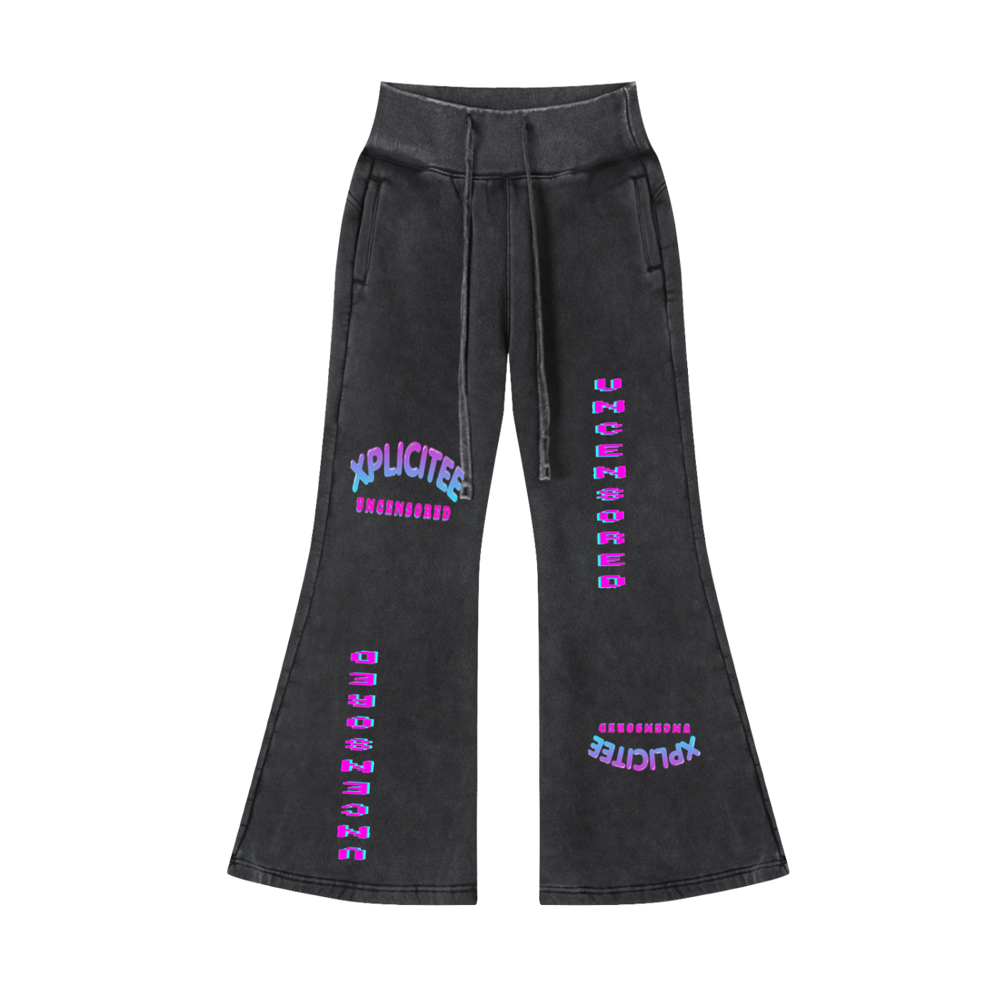 XpliciTee Uncensored Flared Fleece Pants
